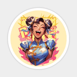 HAPPY SLAPPIN HIME - STREET FIGHTER | Gaming Anime Manga Pop Art Illustration Artwork | PROUD OTAKU Magnet